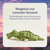 Peluche d'animal en peluche d'alligator super doux, jouet mignon pondéré chauffé au micro-ondes, oreiller cadeau soulageant le stress