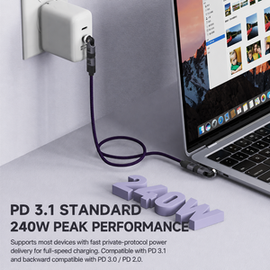 SIKAI 240W 540 °   Adaptateur USB-C rotatif à 360° °   Swivel 180 °   Connecteur <span class=keywords><strong>de</strong></span> charge rapide Type-C Fold PD pour ordinateur portable, tablette et <span class=keywords><strong>téléphone</strong></span> <span class=keywords><strong>de</strong></span> jeu - Product Image 2
