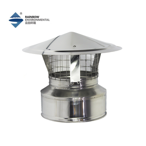Chapeau <span class=keywords><strong>de</strong></span> cheminée rond, chapeau <span class=keywords><strong>de</strong></span> cheminée conique avec écran, cheminée en acier inoxydable renforcé réglable pour tuyau <span class=keywords><strong>de</strong></span> poêle <span class=keywords><strong>de</strong></span> 6 pouces - Product Image 1
