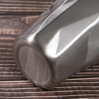 Bouteille d'eau isotherme en acier inoxydable premium de 500 ml avec paille, texture diamantée, couleur dégradée, pour voiture