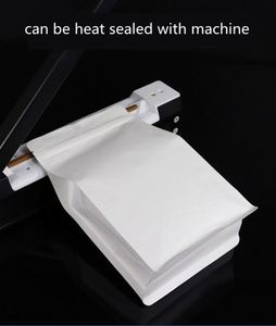 Sacs d'emballage en papier kraft blanc de bonne qualité avec placage en aluminium, pochettes verticales pour aliments, pack promotionnel - Product Image 4