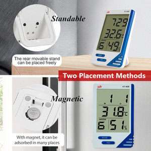 Độ ẩm/nhiệt độ màn hình Nhiệt kế kỹ thuật số-tường/máy tính để bàn vị trí, cho nhà, vườn ươm, văn phòng, phòng thí nghiệm sử dụng-gia đình & công nghiệp - Product Image 5