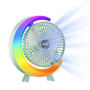 Lưỡi liềm đầy màu sắc ánh sáng có thể sạc lại Bàn <span class=keywords><strong>Fan</strong></span> tiếng ồn thấp 3 tốc độ <span class=keywords><strong>USB</strong></span> Tabletop <span class=keywords><strong>fan</strong></span> đối với văn phòng nhà sử dụng - Product Image 1