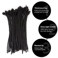 Vente en Gros Extension de Cheveux Humains Afro Crépus pour Homme Dreadlocks Régulier Fait à la Main Dread Cheveux humains