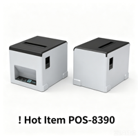 Imprimante de reçus POS8390 à prix avantageux, imprimante thermique de reçus POS 80 mm USB Ethernet et Bluetooth, imprimante de reçus POS 3 pouces avec coupe-papier automatique