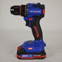 INTOUGH Perceuse sans fil de haute qualité 20V 10mm Kit de perceuse sans fil rechargeable avec batterie Li-ion sans balais