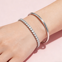 Bracelet chaîne en acier inoxydable avec zircon blanc, bijoux de mode en gros pour hommes et femmes, usage quotidien/affaires