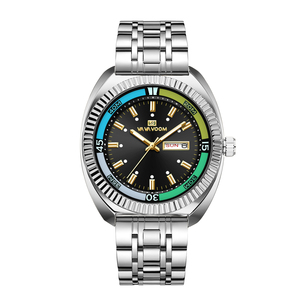 Montre à quartz de luxe, mode décontractée, étanche, bracelet en acier inoxydable, design classique - Product Image 1