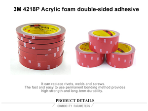 China Manufacturer 3M 4218P Auto <strong>Double</strong> <strong>Side</strong> Adhesive <strong>Foam</strong> <strong>Tape</strong> Have Stock Can Cut to Other Width and Length - Product Image 6