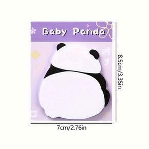 Wholesale Kawaii Panda Animal Sticky Notes Cute Self-Adhesive <b>Memo</b> <b>Pad</b> Colorful Paper Notepad Magnetic Feature for Office Use - Product Image 2