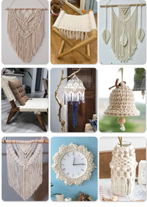 Chất Lượng Cao Macrame Dây <span class=keywords><strong>3Mm</strong></span> 100% Cotton Tự Nhiên Sợi Dây Thừng Sợi Dây Thừng Cho DIY Craft Đan - Product Image 6