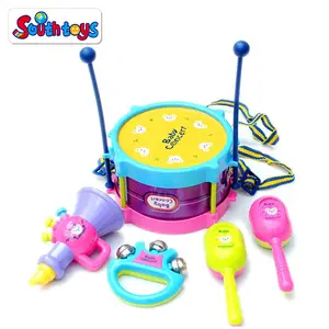 5 PIÈCES Enfants <span class=keywords><strong>Musique</strong></span> Jouet Bébé Rouleau Tambour Ensemble D'instruments de <span class=keywords><strong>Kit</strong></span> de Bande - Product Image 1