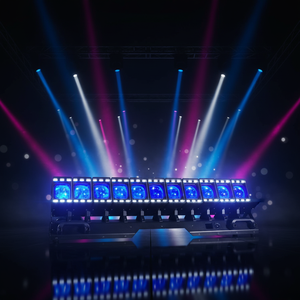 Projecteur LED 60W à tête mobile, éclairage de scène matriciel, lampe à effets DMX512 pour DJ, fête, mariage, événement, club, spectacle - Product Image 6
