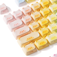 Akko Colorful Cats Keycap Set Custom Dye-sub PBT Keycaps Language Custom Cat Themed Keycaps