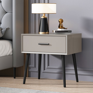 Đầu giường thông minh một ngăn kéo, gỗ nguyên khối, sơn hoàn thiện, phong cách hiện đại tối giản, sang trọng, hợp xu hướng, phòng ngủ nhỏ, phong cách Bắc Âu, khách sạn - Product Image 4