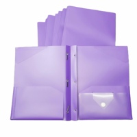 Dossiers de présentation en plastique PP durables et imperméables pour fournitures de bureau et scolaires, format lettre, double compartiment