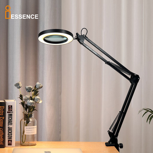 Factory Direct Sales Magnifier 5x Light Adjustable Foldable Swing Arm Creative Usb LED 5V Desk <strong>Lamp</strong> 10 Steps Dimming 3 CCT - Product Image 1