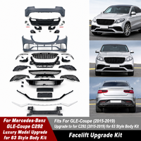 Body Kit GLE63 Style Bumper Depan Bumper Belakang untuk Mercedes-Benz GLE Coupe C292 2015-2019 PP GT Grille Facelift Upgrade