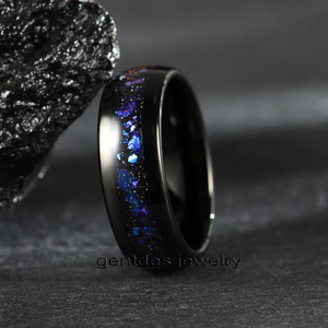 Gentdes JewelryファッションタングステンギャラクシーリングウェディングバンドDainty Violet Arenaceous Stone Inlay Engagement <span class=keywords><strong>Rings</strong></span>ジュエリー - Product Image 5