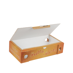 Scatola per Cibo Fritto 16x32 Cm, Contenitore da Asporto Marrone con Grafica Casuale - Product Image 2