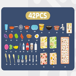 MILI Grande maison de jeu de <span class=keywords><strong>cuisine</strong></span> de 63 cm pour enfants, ensemble éducatif en plastique avec fonctions de cuisson à la vapeur et de cuisson au four - Product Image 5