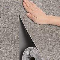 Autocollant mural auto-adhésif en lin imperméable, vente en gros économique pour les fournisseurs de plateformes e-commerce