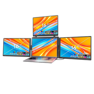 จอภาพพกพาขนาด 16 นิ้ว IPS 1200P Full HD 16:10 จอ LCD แบบพับได้ พร้อมพอร์ตเชื่อมต่อ Type C สำหรับต่อขยายหน้าจอเป็นสามจอ - Product Image 1