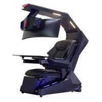 RTS IW-R1 PRO zéro gravité inclinable poste de travail chaise GIMI gaming COCKPIT, fonctionne triple moniteur inclinable VR imperator IWR1