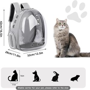 กระเป๋าเป้ใสสำหรับแมวและสุนัข แบบมีช่องระบายอากาศ สำหรับขายส่ง - Product Image 4
