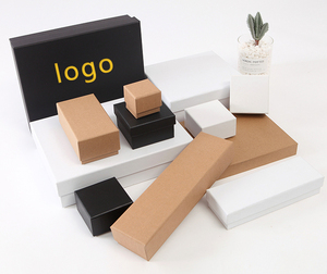 Custom Logo Printed Coated Paper Rectangle Slotted <b>Boxes</b> Ribbon Stamping for Corporate Jewelry Gourmet <b>Gifts</b> Packaging - Product Image 1