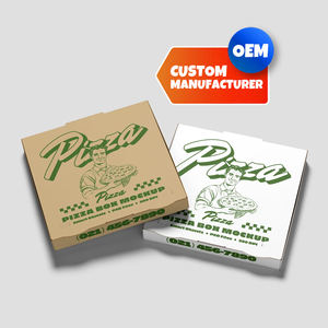 Caja Kraft de pizza con impresión personalizable OEM Mejora la presentación del producto con estilos y diseños innovadores - Product Image 2