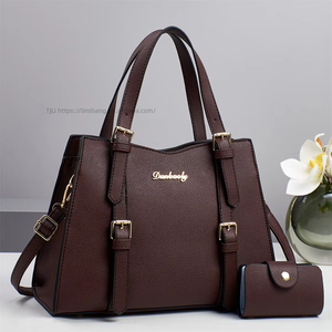 Luxury Designer Women's Split PU Leather Shoulder Bag <b>Zip</b> Closure Top Handle Crossbody Handbag for Women - Product Image 3