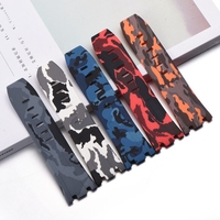 LAIHE Hochwertiges Camouflage-Armbandarmband Gummi armband für Offshore 28mm 30mm Armbanduhren