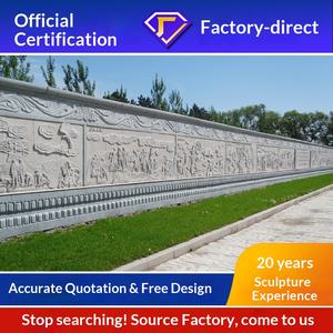 Factory Customized White Marble <b>Stone</b> Carving <b>Relief</b> Wall Processing Large Square Culture - Product Image 5