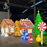 Maßgefertigte Riesige Weihnachtsthemenpark-Laternen, Wasserdichte Seiden-Laternen, Handgefertigte Weihnachtsfest-Laternen vom Hersteller zum Verkauf