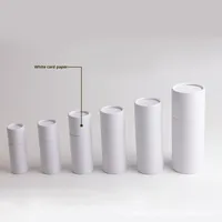 Tubes en carton kraft recyclables de 30 ml (1 oz) à spirale, avec couvercle, impression quadricolore, pour bijoux, crayons, thé, café