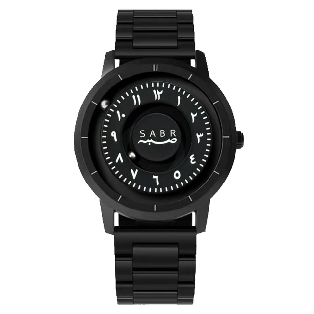 Luxury Custom Arabic Number Quartz Wristwatch for Men Unique Stainless Steel Band Magnetic Ball Sports Watch Antique Dial Reloj