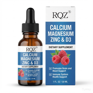 Integratore Liquido OEM/ODM per Adulti con Calcio, Magnesio, Zinco e Vitamina D3 - Supporto per Cervello/Cuore e Sistema Immunitario, Dose 2ml, Confezione da 30ML (1 FL OZ), Fornitura all'Ingrosso - Product Image 1