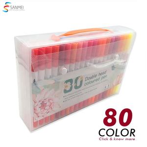 Juego de pinceles de doble punta para acuarelas, 100 colores, marcadores artísticos para dibujo - Product Image 5