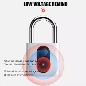Mini cadenas intelligent sans clé, cadenas à empreintes digitales, <span class=keywords><strong>portable</strong></span>, en alliage d'aluminium, IP66, résistant à la pluie, cadenas suspendu - Product Image 5