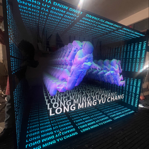 Custom Large 3D Logo Infinity <b>Mirror</b> Astronaut LED Neon Sign UV Print Pattern Green Remote IP65 Glass Office Shops Companies - Product Image 1