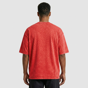 Camiseta para Hombre con Lavado Ácido, Algodón Pesado Premium, Corte Oversize, Cuello Redondo, Manga Corta, Estilo Urbano Vintage, Transpirable - Product Image 6