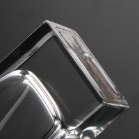 Flacon de parfum de luxe en gros, 100 ml, carré, rectangle, flacon de parfum en verre avec bouchon à vis, personnalisé