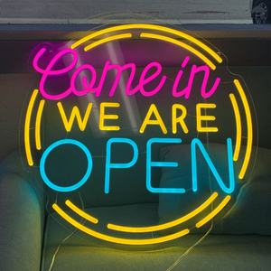 Dropshipping neón personalizado letrero de neón logotipo Led luz letra acrílico Rgb para tienda de negocios salón tienda - Product Image 1