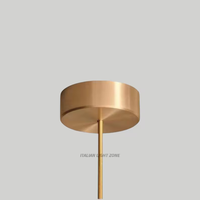 Lustre suspendu en laiton de style mid-century de luxe, dôme italien, vintage années 1950, fait main, réglable, luminaire de plafond