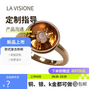 Bagues personnalisées en argent 925 avec pierres précieuses, artisanat italien, style vintage, pour femmes, avec cristaux et strass, pour anniversaire - Product Image 2