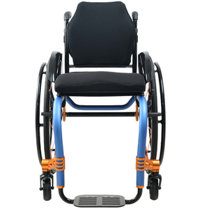 Fauteuil roulant portable haut de gamme en aluminium léger, confortable, avec dossier en maille, hauteur réglable, capacité 120 kg - Product Image 3