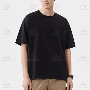 Personalizado al por mayor Pima algodón camisetas lisas de gran tamaño V O cuello 100% Pima camiseta Premium hombres Pima algodón camiseta en blanco - Product Image 2