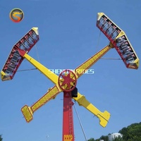 Scream Double Arm Ranger Sky Flyer Thrill Twin Twister Kamikaze Ride Atracción de parque de atracciones de fibra de vidrio y silicona a la venta