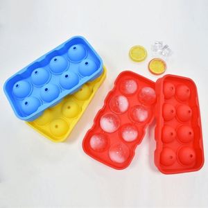 Factory Recommended 8 Hole Silicone Hockey Puck Ice Mold Cross Border Food Grade With Self Sealing Easy Release - Product Image 1